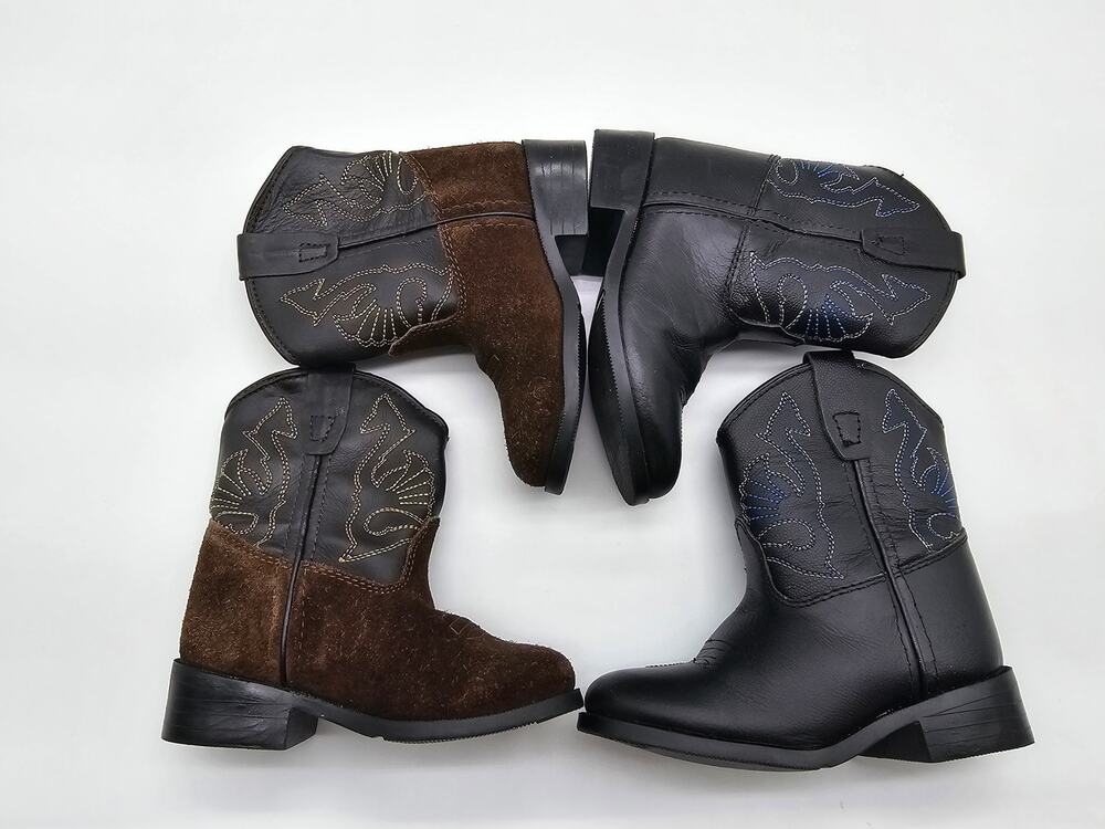 Masterson Boot Co. Toddler Boy's Size 5 & 7 Brown and Black Cowboy Boots